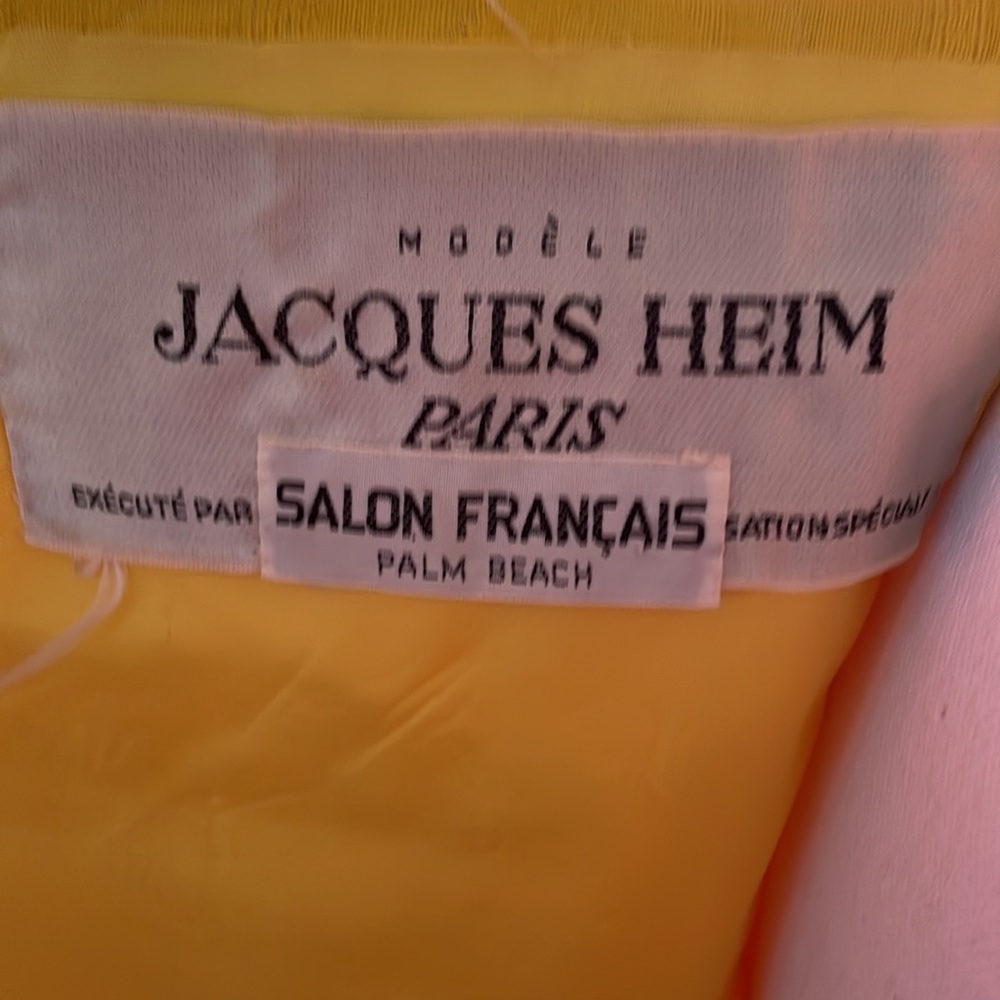 Jacques Hemi Paris, a salon Francis Palm Beach, jacket, Vintage Yellow small - Picture 6 of 7